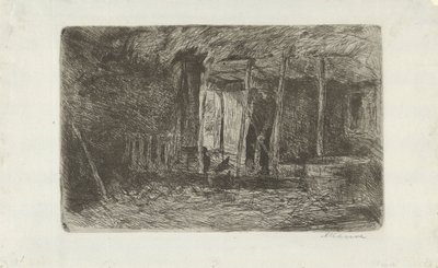 Hø stald af Anton Mauve
