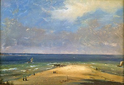 Stranden i Marseille (olie på papir) af Anton Melbye