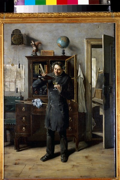 Drunkard lærer - Lærer Drunkard af Anton Eduard Muller (Mueller) (1853-1897) af Anton Muller