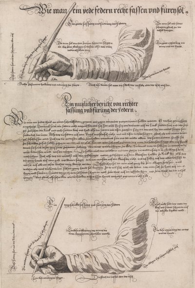 Schreibkunst The Art of Writing, 1601, 1631. af Anton Neudörffer