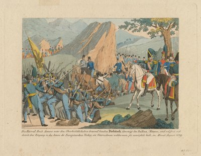 Hæren af Graf Ivan Ivanovich Diebitsch krydser Balkan af Anton Paul Eisen