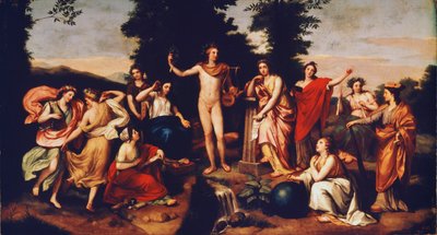 Apollon og de tre nåder, ca. 1750-60 af Anton Raphael Mengs