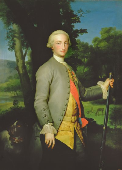 Charles de Bourbon (1748-1819) Prins af Asturien (olie på lærred) af Anton Raphael Mengs