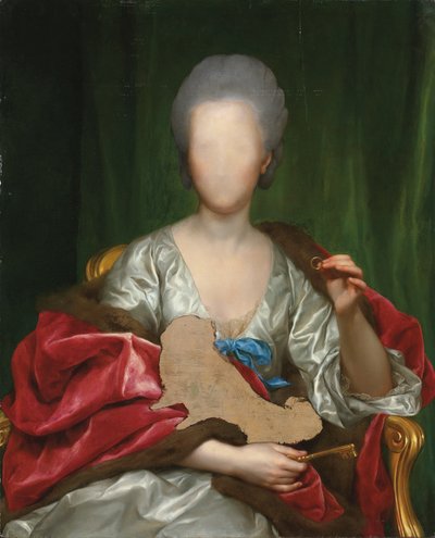 Mariana de Silva y Sarmiento (olie på panel) af Anton Raphael Mengs