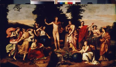 Parnassus, ca. 1750-60 af Anton Raphael Mengs