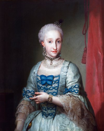 Portræt af Infanta Maria Josefa af Spanien, af Anton Raphael Mengs, maleri af Anton Raphael Mengs