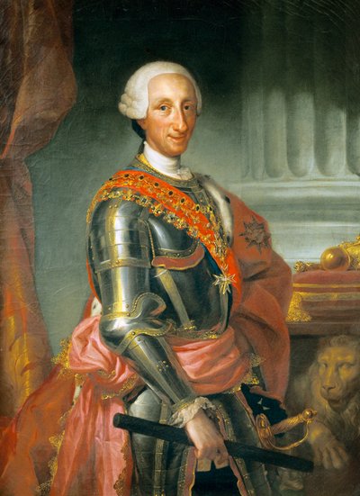 Portræt af kong Karl III af Spanien, af Anton Raphael Mengs, omkring 1765, olie på lærred af Anton Raphael Mengs