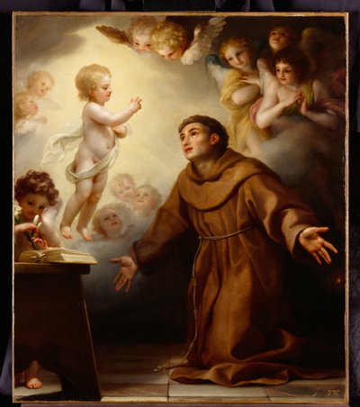 The Infant Christ Viser sig for St. Anthony of Padua, ca. 1765 (olie på lærred) af Anton Raphael Mengs