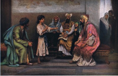 Kristus med lægerne i templet, fra Hulberts Story of the Bible udgivet af The John Winston Company, 1932 af Anton Robert Leinweber
