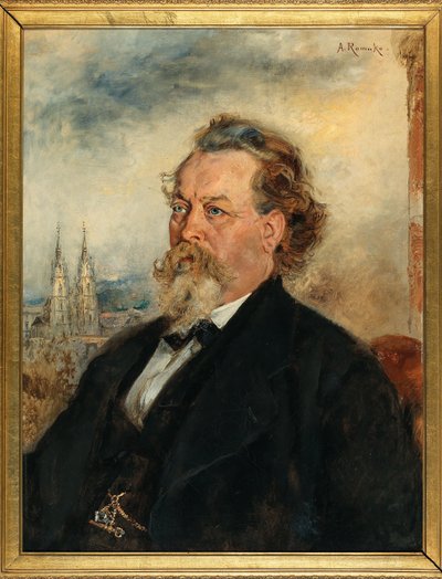 Portræt af arkitekten Wilhelm Bücher 1824-1888. af Anton Romako