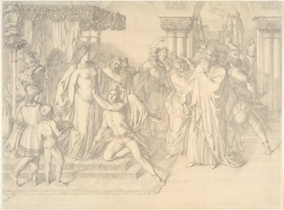 Singers Contest på Wartburg, ca. 1853. af Anton Romako