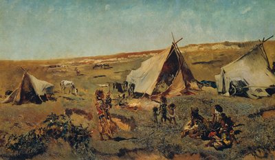 Sigøjnerlejr i Puszta af Anton Romako