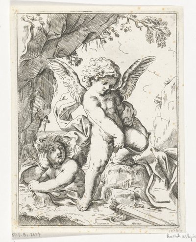 Amor brækker sin bue af Anton van der Borcht