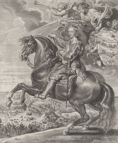 Portræt af Kardinal-Infante Ferdinand af Østrig, til hest, ca. 1630-54. af Anton van der Does