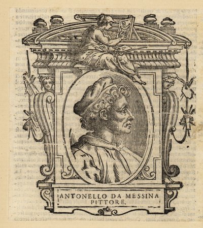 Portræt af Anthony af Messina, italiensk maler fra Messina, Sicilien, fra den italienske renæssance, ca. 1430-1479 af Antonello da (after) Messina