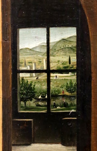 Hieronymus i sit arbejdsværelse, detalje, ca. 1475 (olie på panel) af Antonello da Messina
