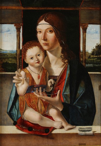 Jomfruen og barnet, 1480. af Antonello da Messina