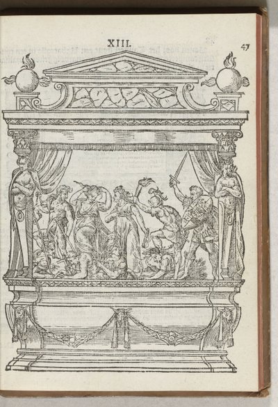 Andet dekoreret stillads med scene: prinsen jager krig og splid væk, 1577 af Antoni van Leest