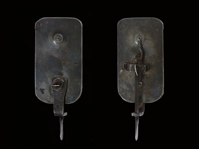 Mikroskop, ca. 1690 (sølv og glas) (se også 1121457-60) af Antoni van Leeuwenhoek