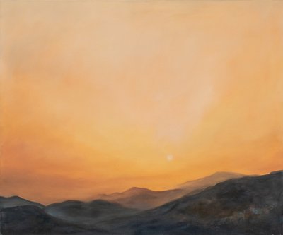 Afrikansk sand, Andalusien, 2002 (olie på lærred) af Antonia Myatt