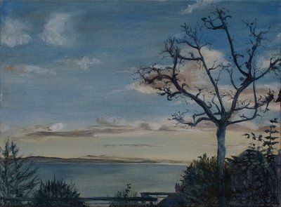 Ditcheat Hill, Somerset, 2019 (olie på lærred) af Antonia Myatt