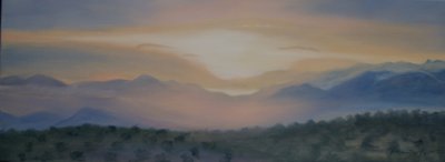 Solopgang over Sierra Nevada, 2014 af Antonia Myatt