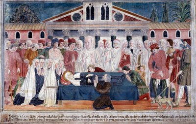 Life of St. Francesca Romana: Saints død (fresko af Antoniazzo Romano