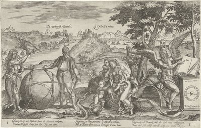 Den forkerte verden, 1579 Den forkerte Weerelt / Le Monde a rebous (titel på objekt) Allegorier over den politiske situation i Holland i årene 1576-1579 (serietitel) af Antonie Wierix (II)