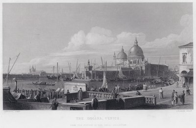 Dogana, Venedig (gravering) af Antonio (after) Canaletto