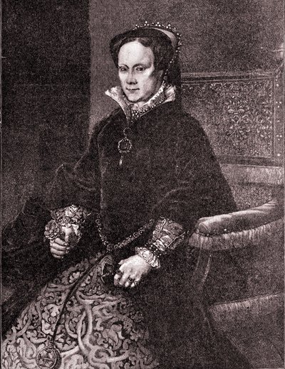 Mary Tudor af Antonio (after) Ciseri
