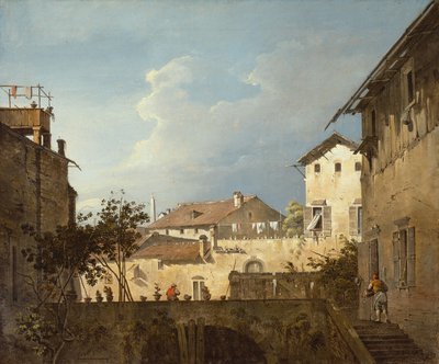 The Terrace, ca. 1745 (olie på lærred) af Antonio (follower of) Canaletto