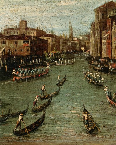 The Historical Regatta: Gondoler på Canal Grande af Antonio (studio of) Canaletto
