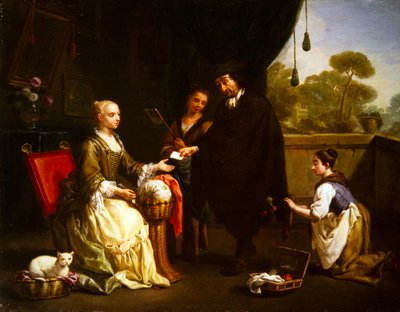 Et par genremotiver (maleri) af Antonio Amorosi