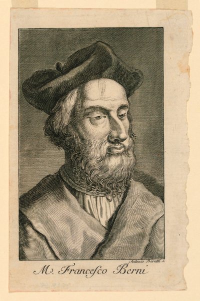 Portræt af Francesco Berni (ca. 1497-1535) af Antonio Baratta