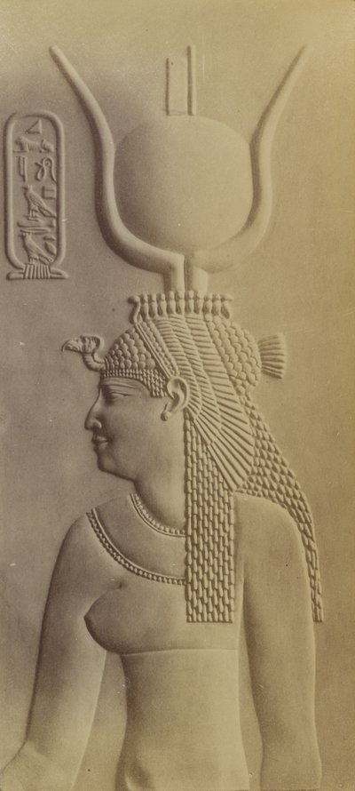 Cleopatra, tempel i Dendera af Antonio Beato