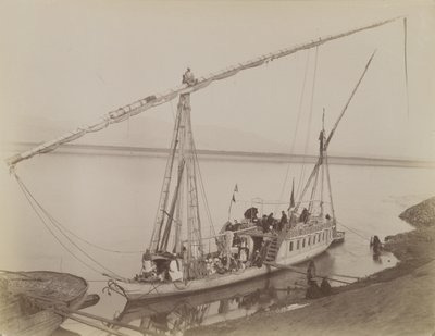 Dahabieh og Luxor af Antonio Beato