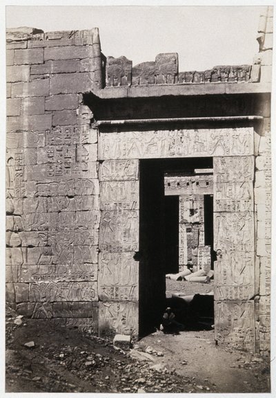 Ruinerne af Karnak, ca. 1900 (foto) af Antonio Beato