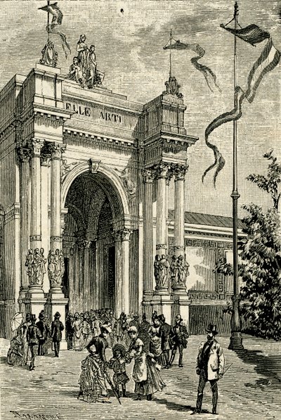 Fine Arts Pavilion, Emilian Exposition, San Michele i Bosco, Bologna, Emilia-Romagna, Italien af Antonio Bonamore