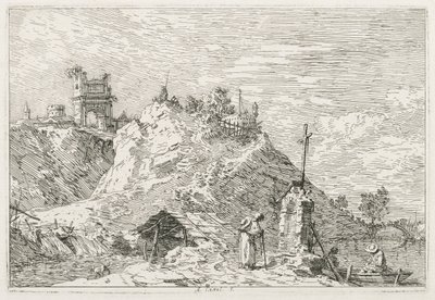 Visninger: En pilgrim ved bøn af Antonio Canaletto