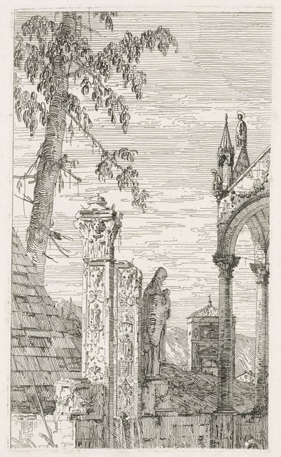 Visninger: Fragmenter af skulptur, 1735-1746. af Giovanni Antonio Canal