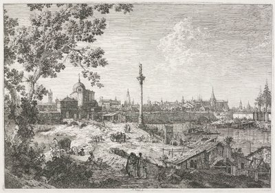 Udsigt: Imaginær udsigt over Padova af Antonio Canaletto