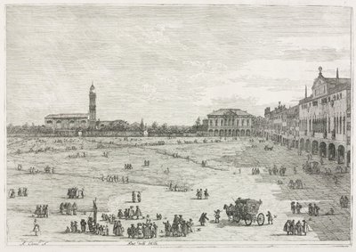Udsigt: Prà della Valle, Padova af Antonio Canaletto