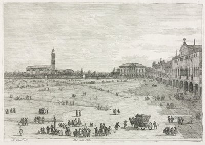 Udsigt: Prà della Valle, Padua, 1735-1746. af Giovanni Antonio Canal