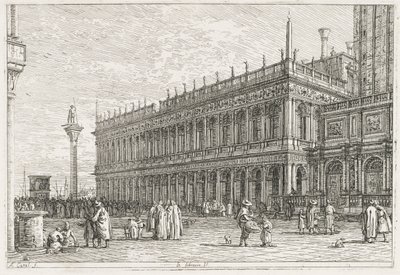 Udsigt: Biblioteket, Venedig af Antonio Canaletto