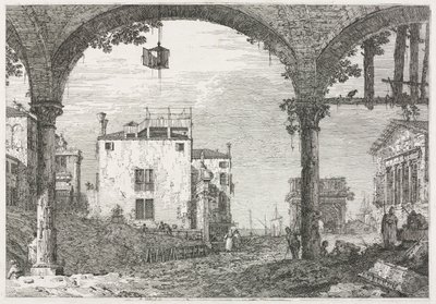 Udsigt: Portikoen med lanternen af Antonio Canaletto