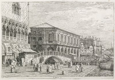 Udsigt: Fængslet, Venedig af Antonio Canaletto
