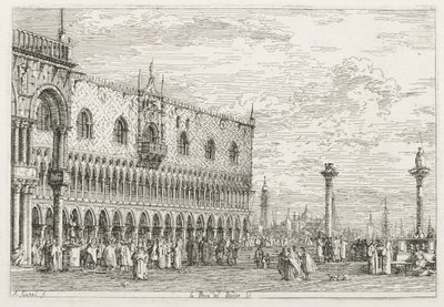 Udsigt: Proklamationens sten i Venedig af Antonio Canaletto