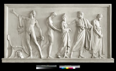 Achilleus leverer Briseis til Agamemnons Heralds, 1787-90 (gips) af Antonio Canova