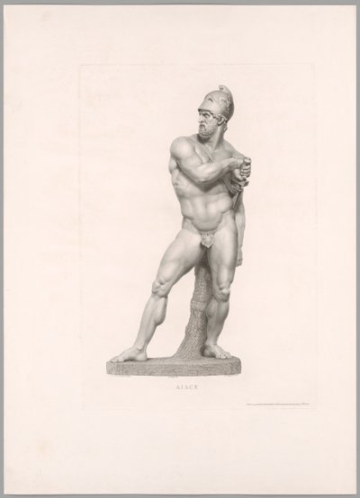 Ajax, set forfra, fra Oeuvre de Canova af Antonio Canova