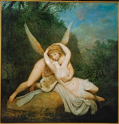 Amor og Psyke ... (maleri på lærred) af Antonio Canova